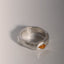 Handmade silver clay ring with zirconia